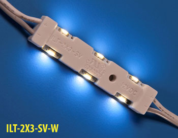 LED sign module for shallow depth channel letters