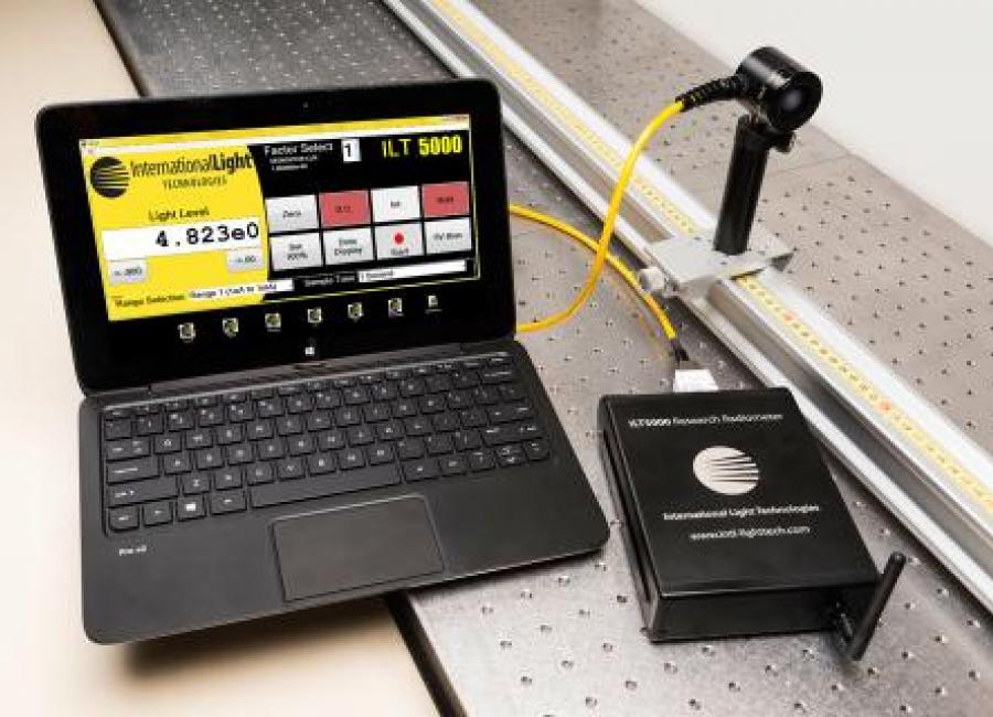 Bench-top research visible range irradiance measurement system